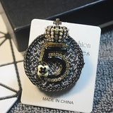 Rabbit Crown Fur Charm Pearl Brooch Pins Tassel Winter Brooches
