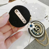 Rabbit Crown Fur Charm Pearl Brooch Pins Tassel Winter Brooches