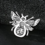 Micro Pave Fuschia CZ Big Hip Bee Brooch