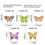 Animal Enamel Pin Set, Butterfly Dinosaur Bat Flower Brooches