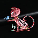 Vintage Enamel Cat Pins Brooches for Boys Girls Animal Metal Brooch