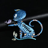 Vintage Enamel Cat Pins Brooches for Boys Girls Animal Metal Brooch