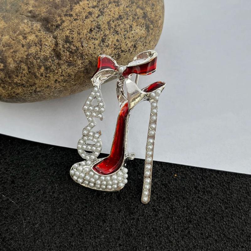Greek Alphabet Logo Pearl Women Charm Jewelry Heels