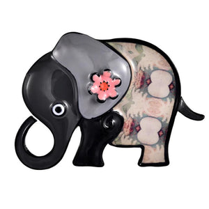Gray Elephant Brooch Pin for Boys Girls Christmas Female Wedding Party Brooches
