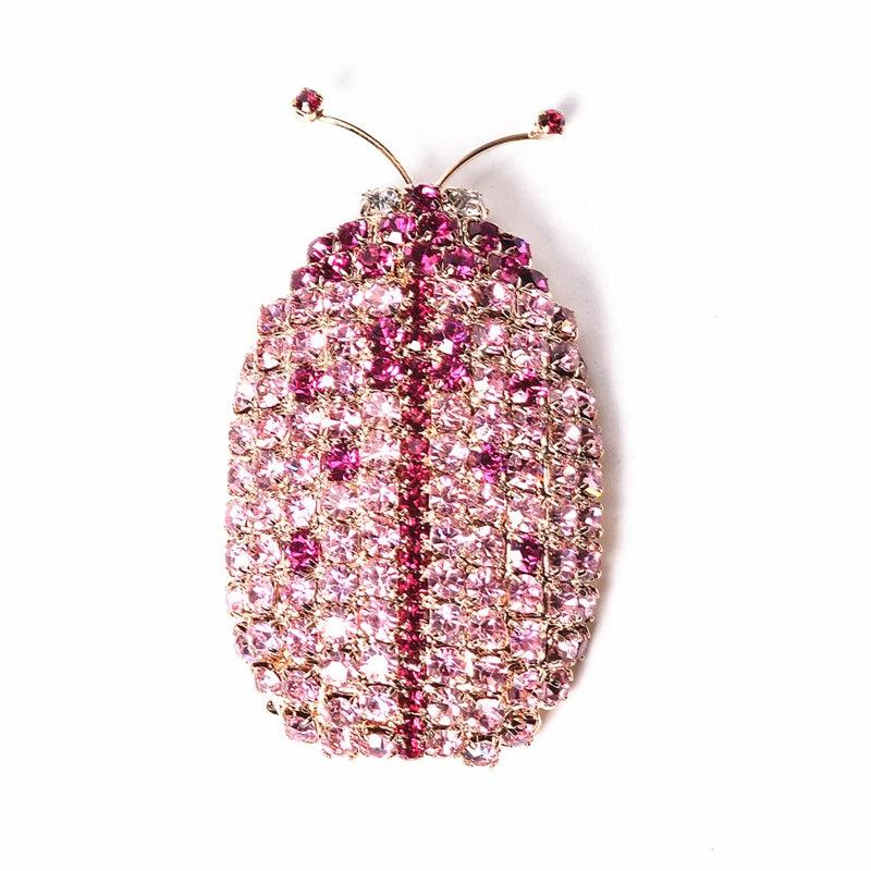 Ladybug Brooch Rhinestone Insect Jewelry Colorful Accessories Gift P085