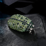 Ladybug Brooch Rhinestone Insect Jewelry Colorful Accessories Gift P085