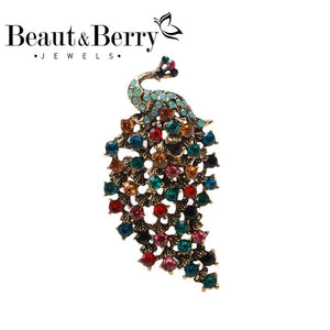 Colorful Peacock Brooch Office Party Gift
