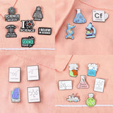 Cartoon Science Enamel Pins Set Chemistry Molecule Brooches Gift