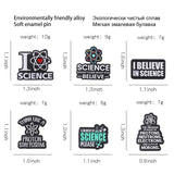 Cartoon Science Enamel Pins Set Chemistry Molecule Brooches Gift