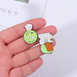 Cartoon Science Enamel Pins Set Chemistry Molecule Brooches Gift