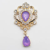 Flat Bottom Brooch Resin Rhinestone DIY Wedding Pendant Jewelry