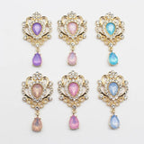 Flat Bottom Brooch Resin Rhinestone DIY Wedding Pendant Jewelry