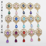 Flat Bottom Brooch Resin Rhinestone DIY Wedding Pendant Jewelry