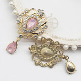 Flat Bottom Brooch Resin Rhinestone DIY Wedding Pendant Jewelry