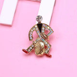 Drum Men Brooches Vintage Rhinestone Music Instruments Figure