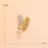 Wheat Ear Rhinestone Brooch Beaut&Berry Home Office Wedding Party Gift