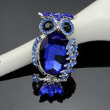 Rhinestone Owl Brooch Pin for Women Men Bird Corsage Jewelry