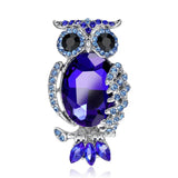 Rhinestone Owl Brooch Pin for Women Men Bird Corsage Jewelry