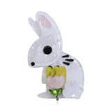 Acrylic Rabbit Patch Brooch for Women Girls Dress Bag Ornaments