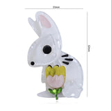Acrylic Rabbit Patch Brooch for Women Girls Dress Bag Ornaments
