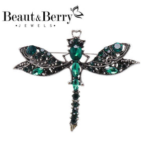 Beaut&Berry Rhinestone Dragonfly Brooch Office Party Gift