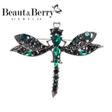 Beaut&Berry Rhinestone Dragonfly Brooch Office Party Gift