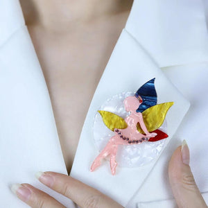 Faerie Acrylic Brooch Fairy Tale Character Faery Brooches For Girl Jewelry