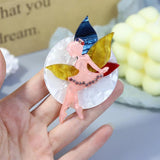 Faerie Acrylic Brooch Fairy Tale Character Faery Brooches For Girl Jewelry