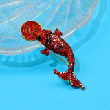 Rhinestone Carp and Chinese Coins Brooches for Women Lucky Animal Pin