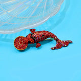 Rhinestone Carp and Chinese Coins Brooches for Women Lucky Animal Pin