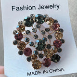 Vintage Crystal Snowflake Brooches Accessories Flowers Ladies Clothing