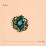 Beaut&Berry Baroque Rhinestone Glass Brooch Women's Office Party Accessories