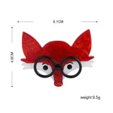 Fox Shape Acrylic Glasses Brooch Women Kid Animal Cartoon Pins DIY Adornment