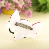 Fox Shape Acrylic Glasses Brooch Women Kid Animal Cartoon Pins DIY Adornment