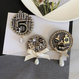 Baroque Pearl Rhinestone Brooch Pin Retro Women's Accessory