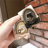 Rabbit Fur Charm Pearl Brooch - Women Fringe Flower Rhinestone Fur