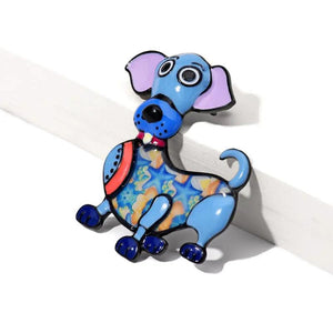 Top Dog Enamel Alloy Brooch for Kids