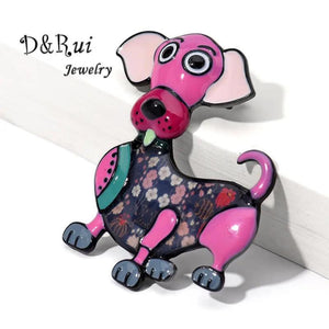 Top Dog Enamel Alloy Brooch for Kids