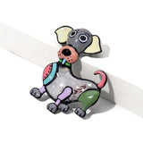 Top Dog Enamel Alloy Brooch for Kids