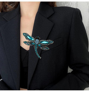 Dragonfly Rhinestone Brooch for Women