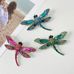 Dragonfly Rhinestone Brooch for Women