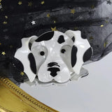 Dalmatian Dog Acrylic Brooch Cartoon Resin Animal Pin Jewelry