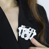 Dalmatian Dog Acrylic Brooch Cartoon Resin Animal Pin Jewelry