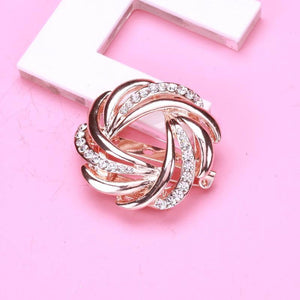 Vintage Rhinestone Flower Pearl Crystal Scarf Ring Style Pins Shawl Clip