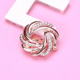 Vintage Rhinestone Flower Pearl Crystal Scarf Ring Style Pins Shawl Clip