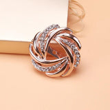 Vintage Rhinestone Flower Pearl Crystal Scarf Ring Style Pins Shawl Clip