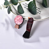 Flower Birds Acrylic Hand Animal Brooch Set for Women Men