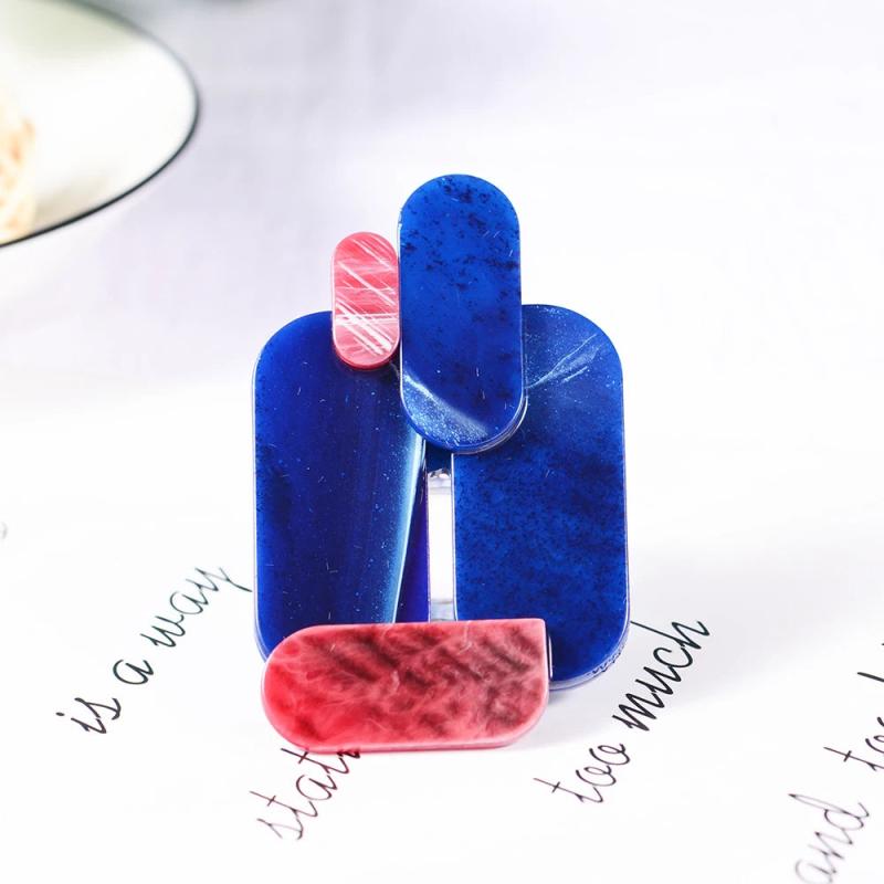 Acrylic Geometry Brooch Pins for Women