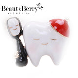 Beaut&Berry Drip Tooth Brooch Ladies Kids Wedding Office Gift
