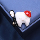 Beaut&Berry Drip Tooth Brooch Ladies Kids Wedding Office Gift